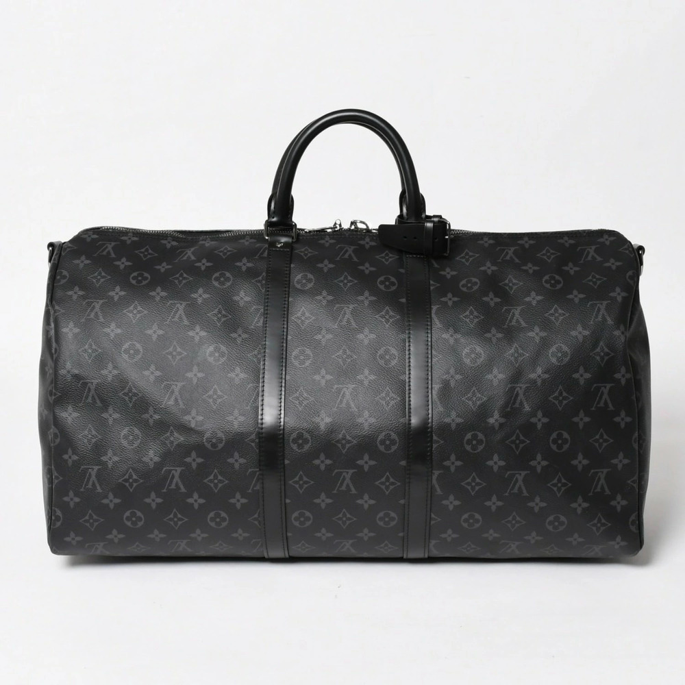 LOUIS VUITTON Keepall Bandouliere Boston bag Monogram Eclipse Black